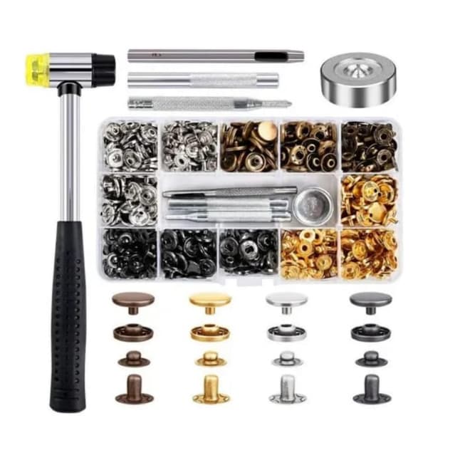 Kit Botão de Pressão Metal Lanmax Manual com Martelo