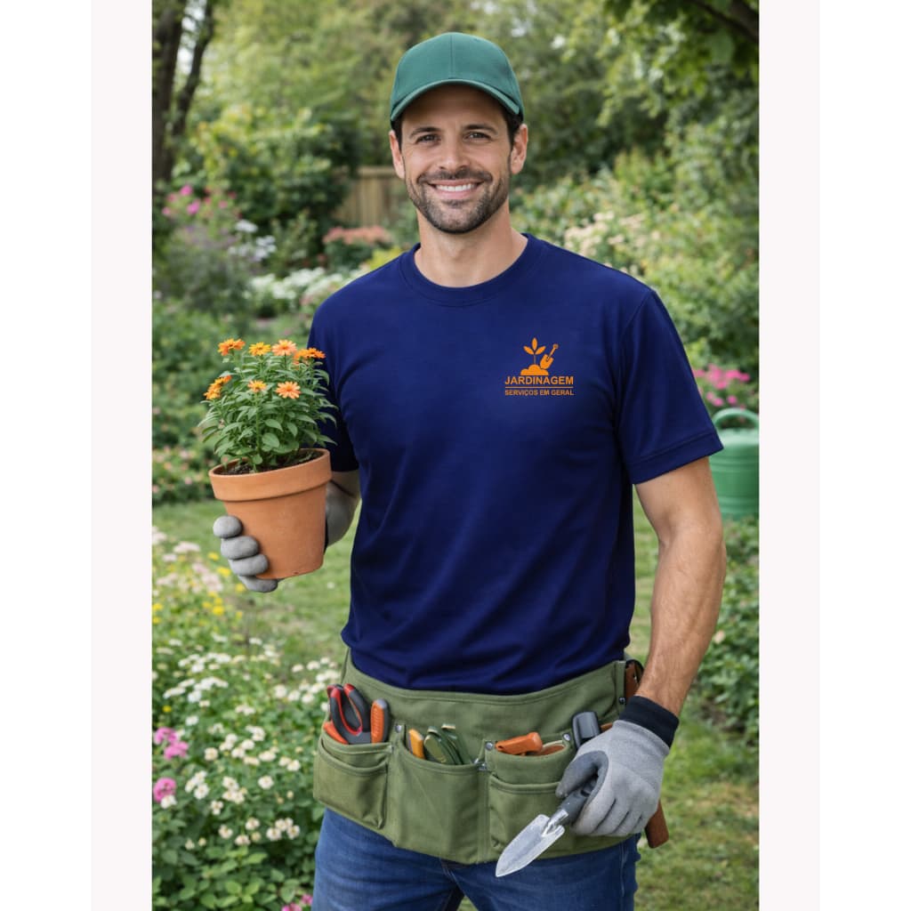 Camiseta de Trabalho Jardinagem Profissional | Conforto para Uso Diário