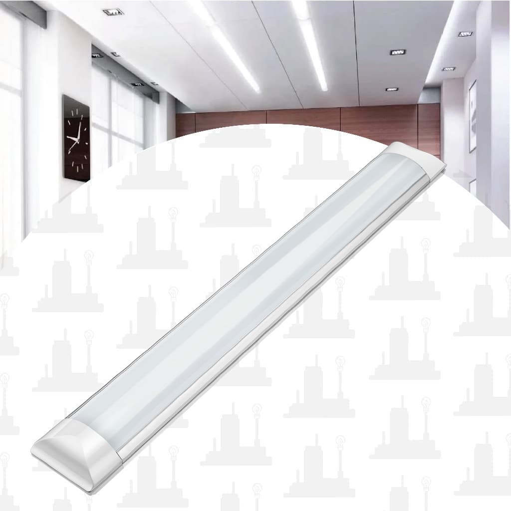 Luminaria slim Led 40w 1M Linear com calha sobrepor LED FACTORY
