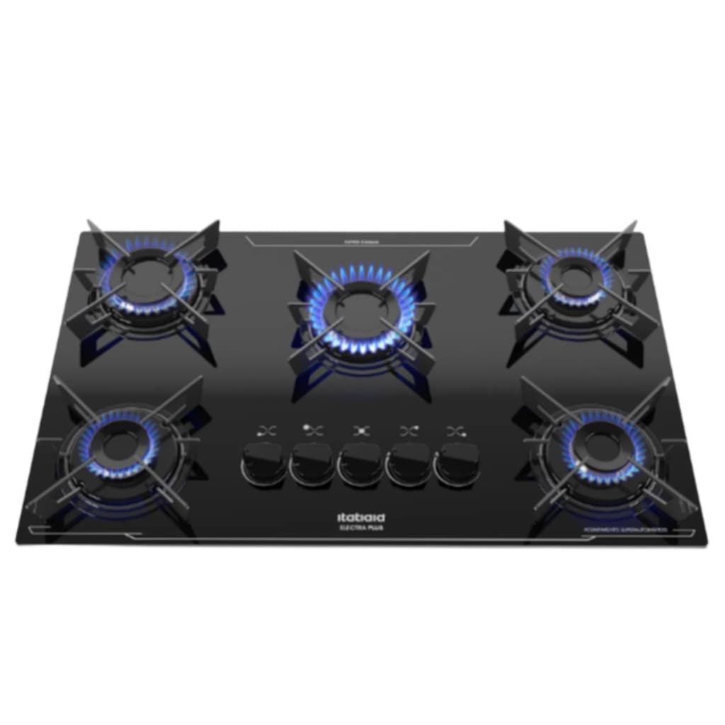 Cooktop Electra Plus 5 Queimadores 127/220V – Preto Elegante e Potente