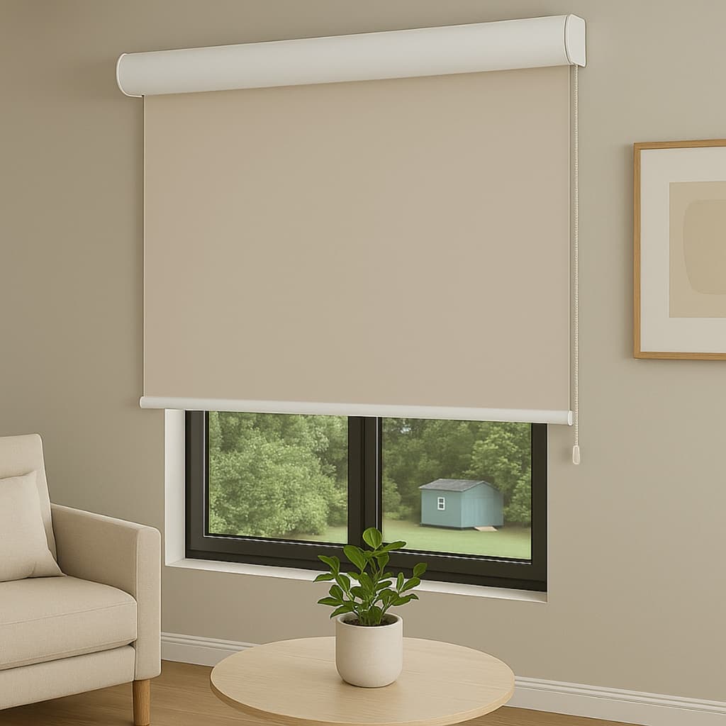 Persiana Rolo Blackout Bandô Tecido Liso 1,40m X 1,40m Cortina Blecaute Sala Quarto Escritório