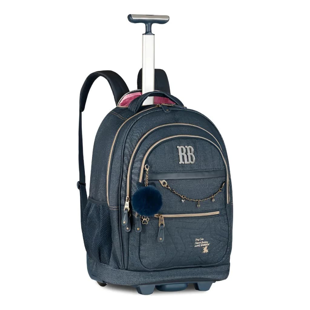 Mochila Rodinha Jeans Rb Rebecca Bonbon modelo 2026