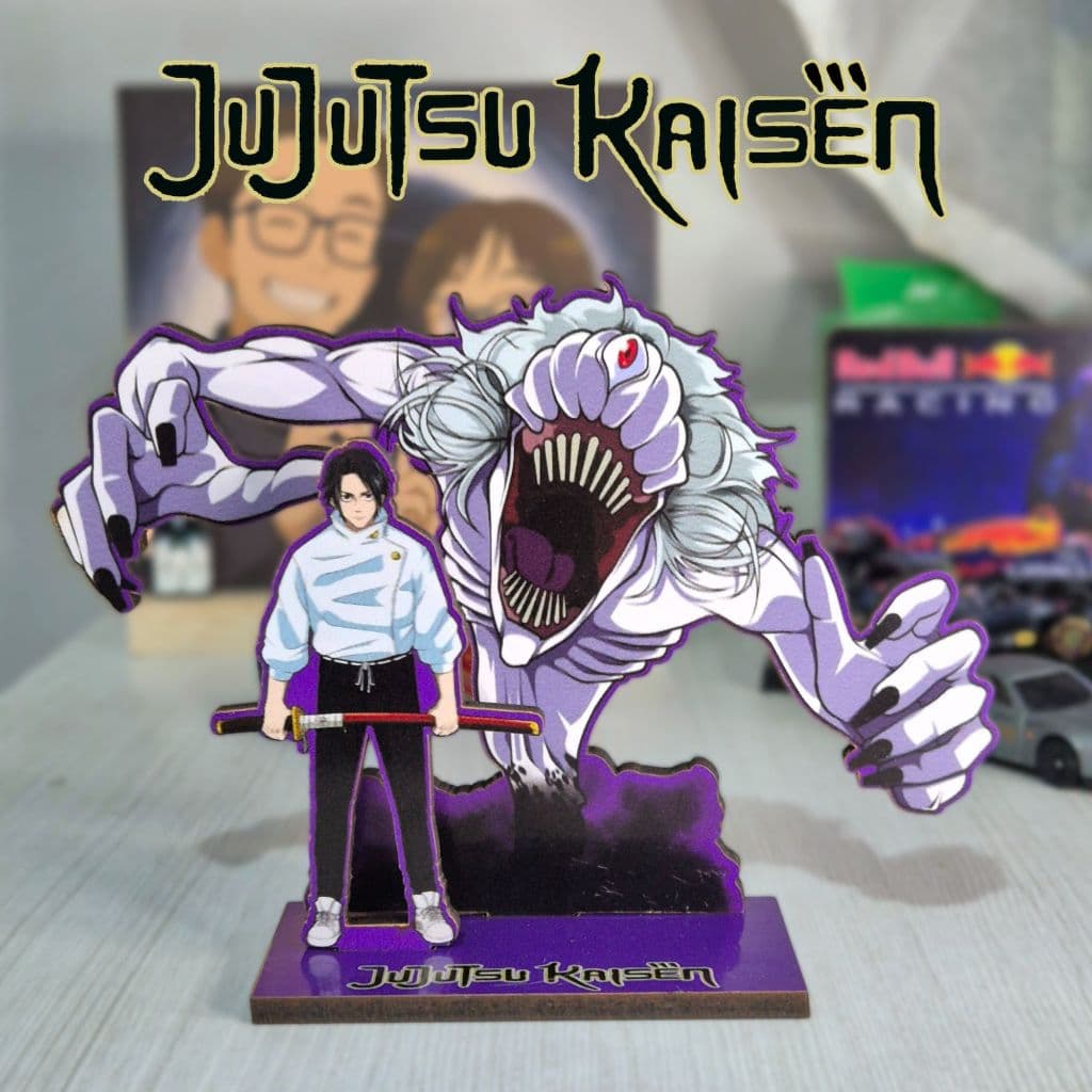 Totem 3D Jujutsu Kaisen Yuta e Rika MDF 11x15cm – Duas Camadas - SETUP/PRESENTE
