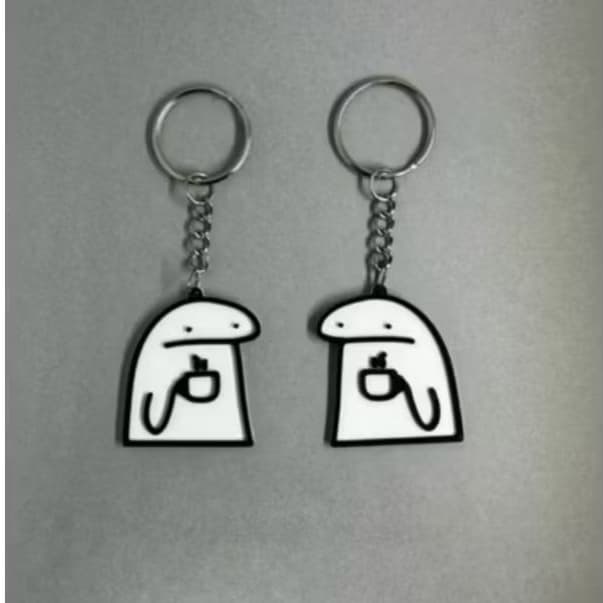 CHAVEIRO BENTO FLORK MEME- XÍCARA DE CAFÉ kit com 2
