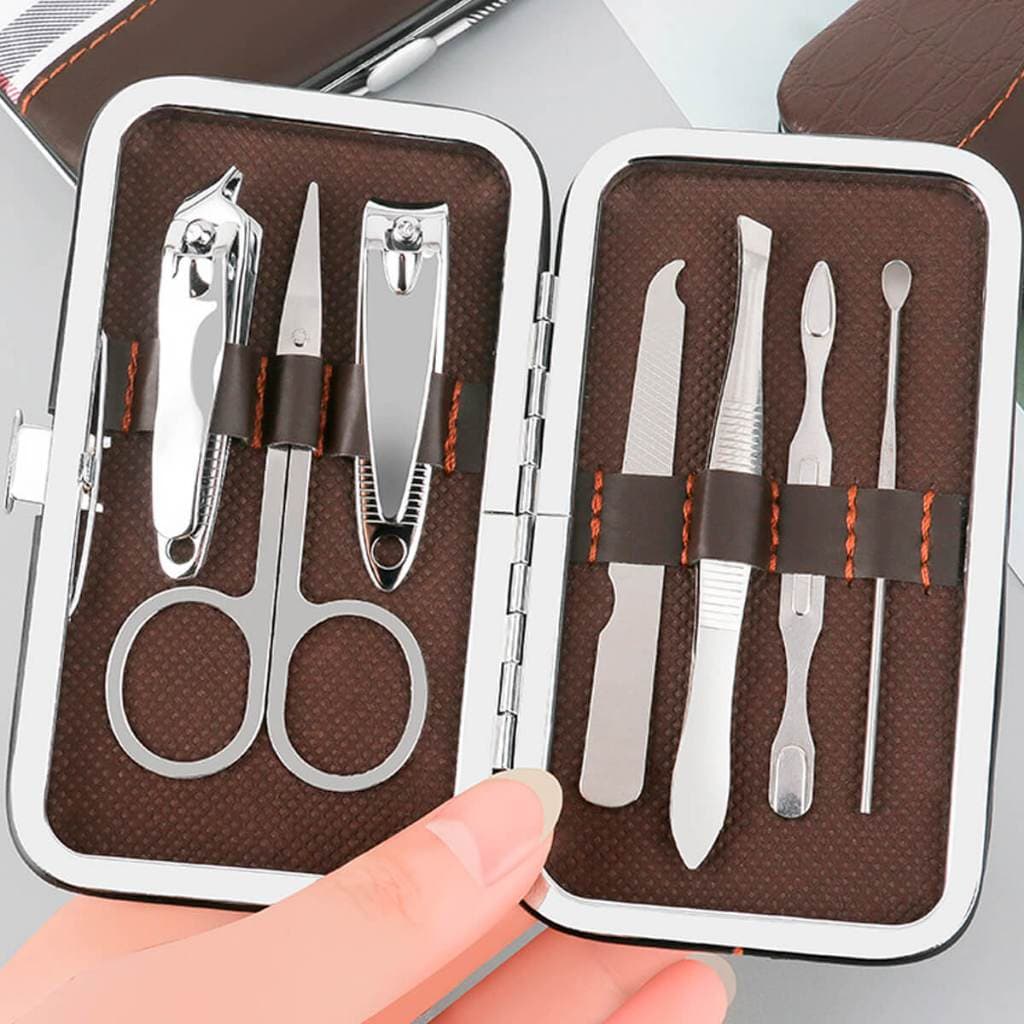 Kit Manicure Cortador de Unha Portátil com 7 Peças