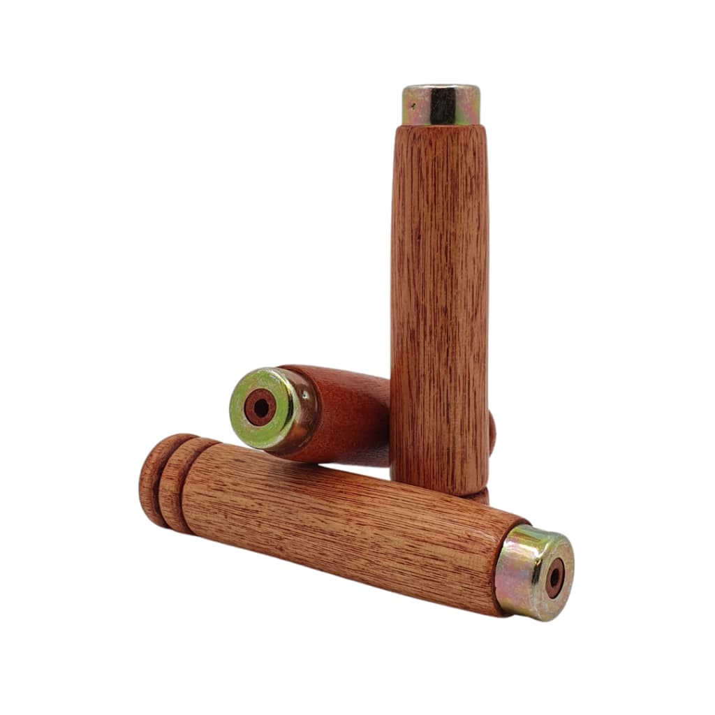 Kit 10 Cabos 14cm de Madeira Para Espeto Grelha Vergalhão Churrasqueira