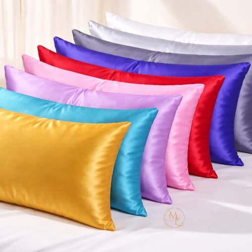 Kit 10 Fronhas de Cetim AntiFrizz 70x50 cm - Brilho Premium Diversas cores Luxo