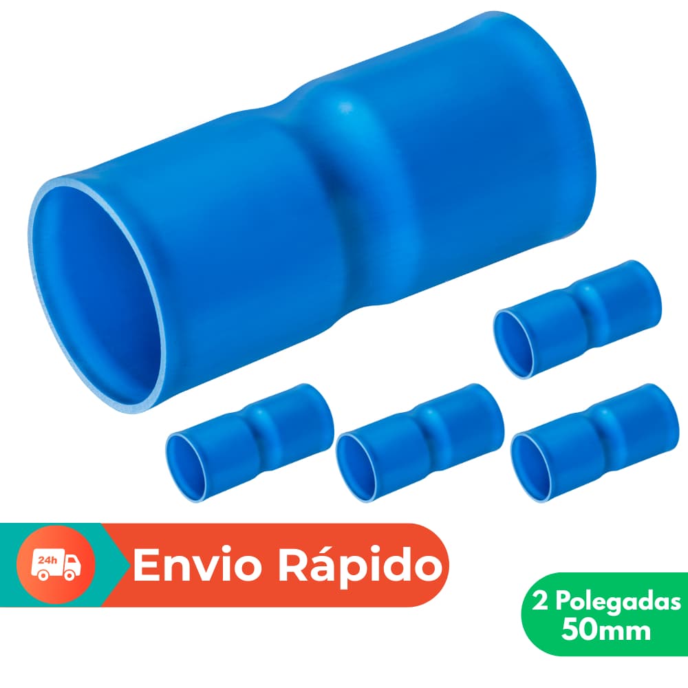 Conexão Irrigação Luva Soldável 2" - 50mm | Kit 5 Peças | Tubo PVC Engate Rosca