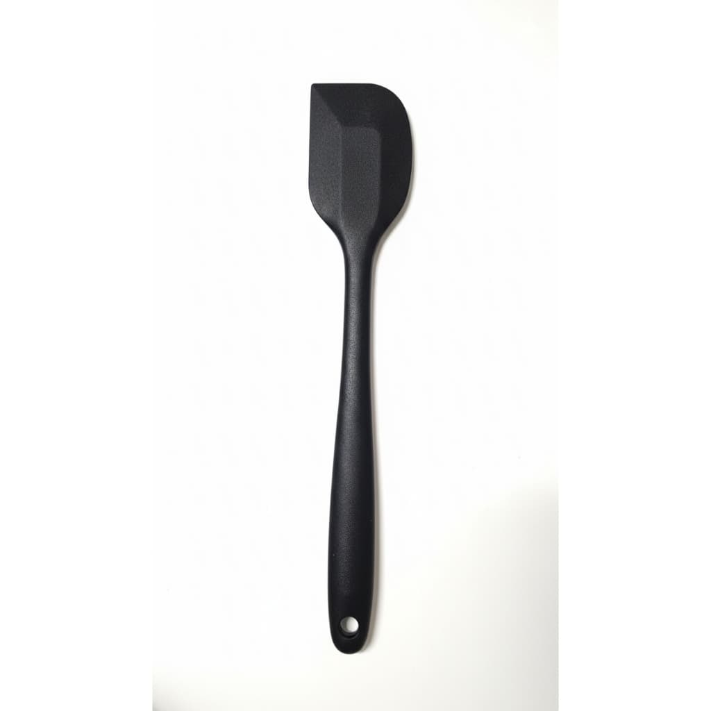 Espatula Silicone Preta 27cm Maciço Pão Duro Cozinha Resistente Calor