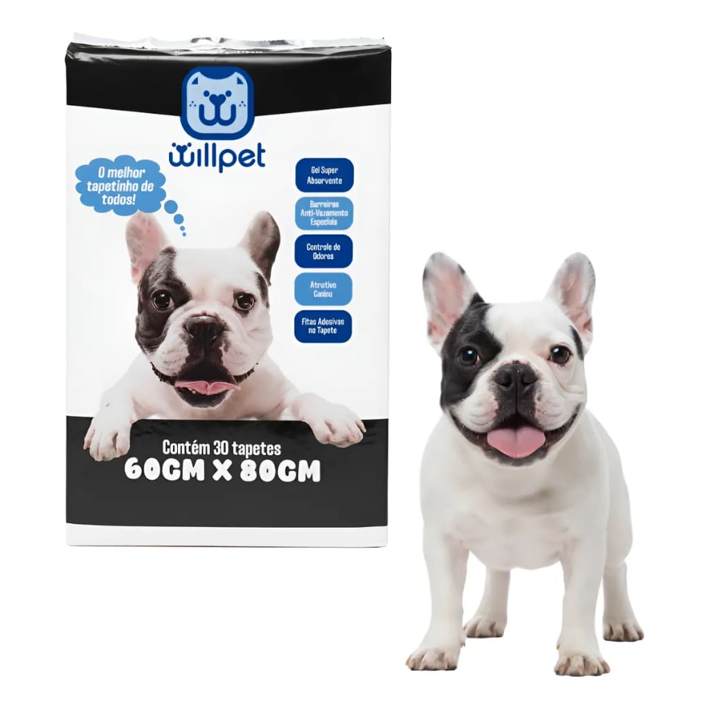 Tapete Higiênico Willpet Premium Para Cães 60x80cm 30un