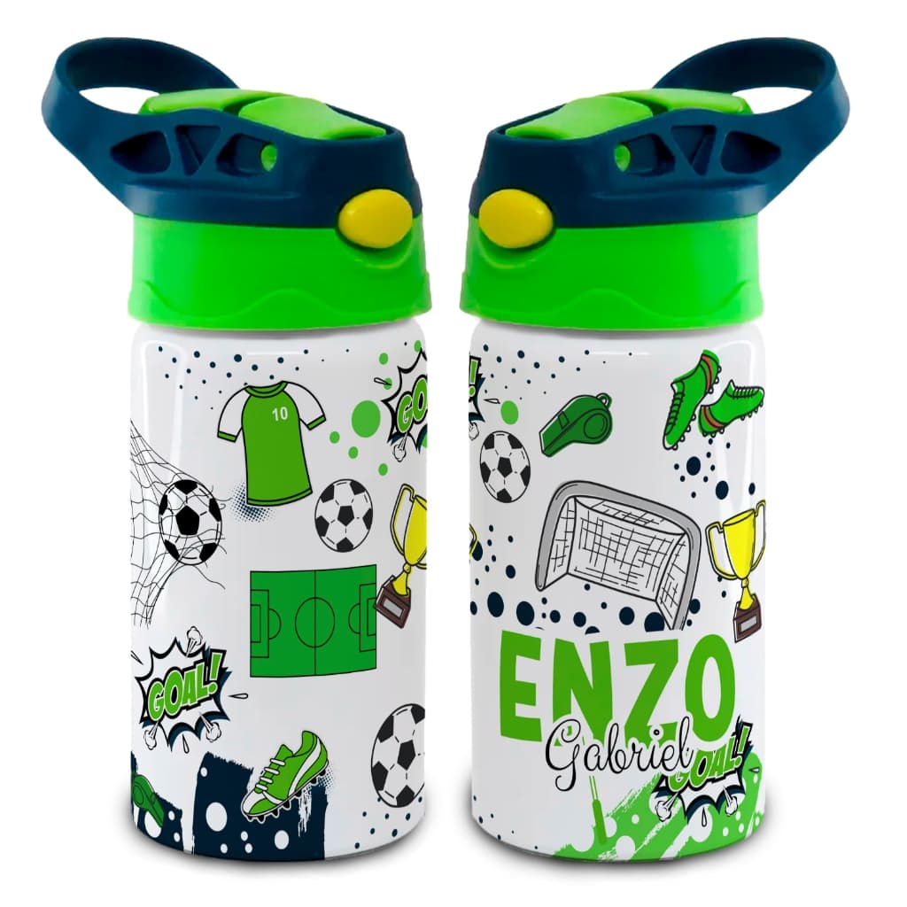 Garrafa Squeeze Alumínio Infantil 500ml Personalizada Personagens com Nome - Vários Modelos