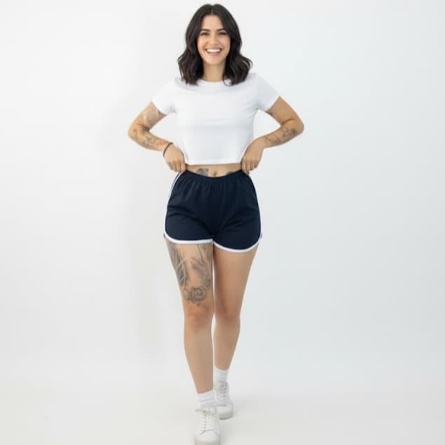 Short Feminino Academia Moletinho Básico Caminhada Esportes Dia a Dia