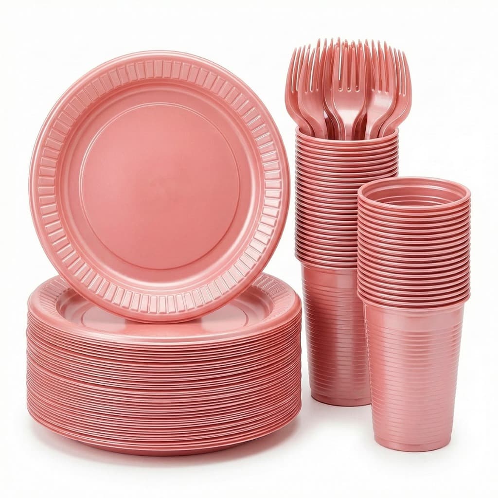 Kit Descartáveis Econômico 150 Itens Para Festa Completo para 50 Pessoas