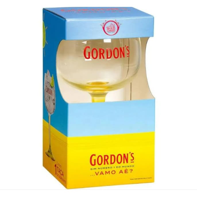 Taça De Gin Gordons Yellow De Vidro 600ml - Oficial Gordon's Amarelo