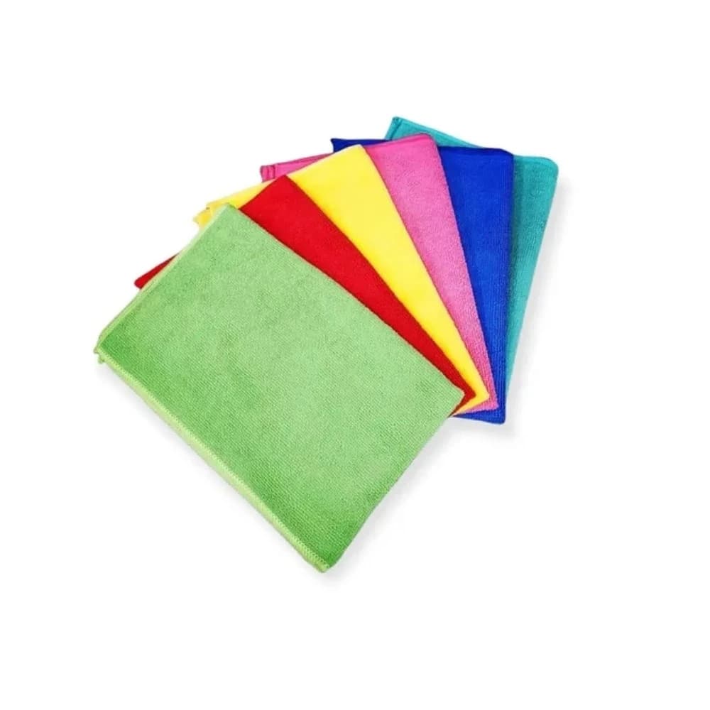 Kit Panos p/ Limpeza Geral Vidros e Pia Microfibra 5un Não Solta pêlos
