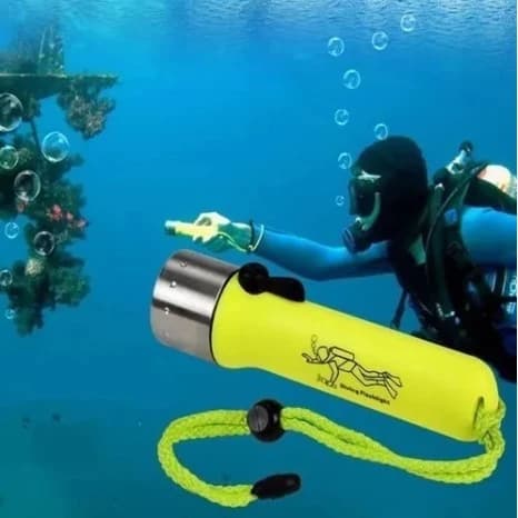 Lanterna De Mergulho Noturno Pesca Acampamento Profissional À Prova D' Agua