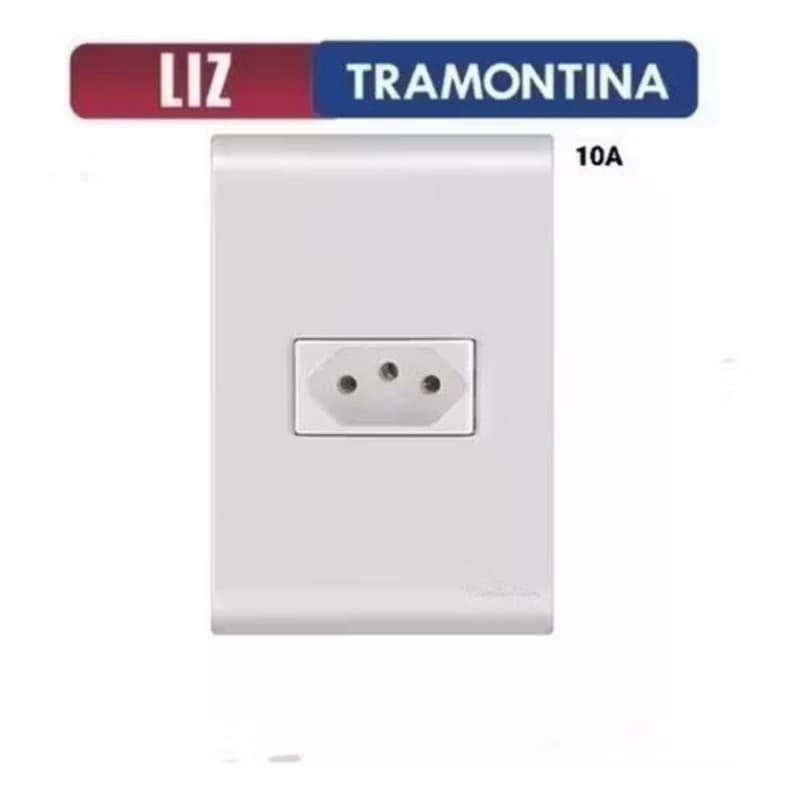 Kit 10 tomadas 10A tramontina liz