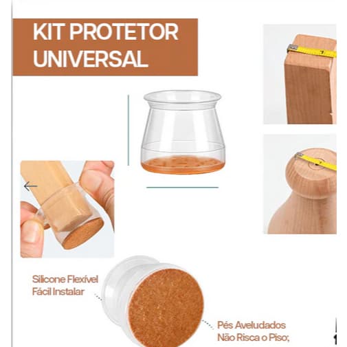 Protetor Para O Pé Da Cadeira Mesa De Silicone - Proteção Antiderrapante e Silenciosa