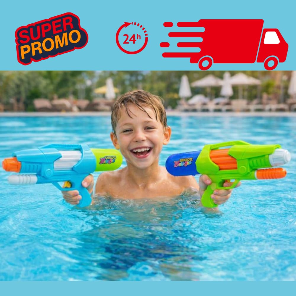 Pistola de Água Brinquedo Infantil Aquático para Piscina e Praia Diversão Garantida - Cores Sortidas