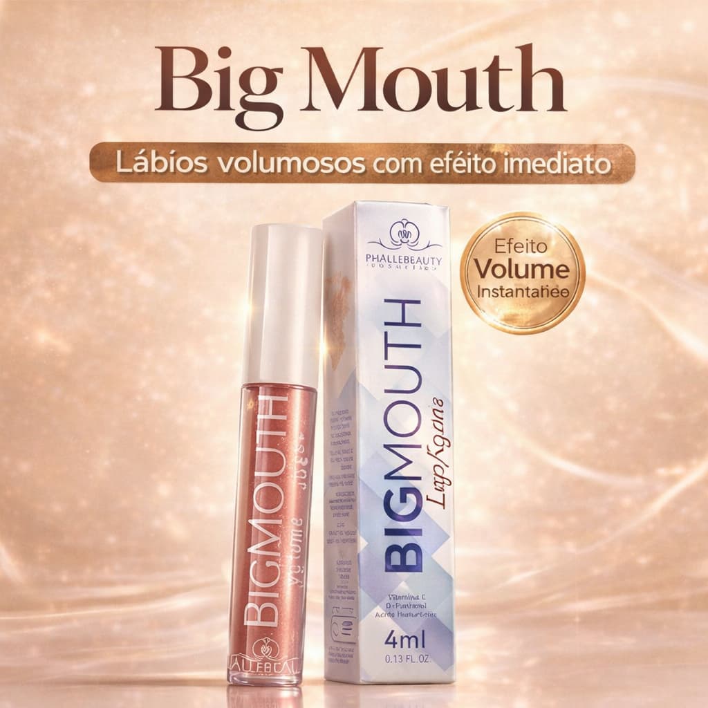 Phállebeauty Gloss  Big Mouth Volume Gloss Lips Royale 4ml – Aumenta Volume Labial Imediato