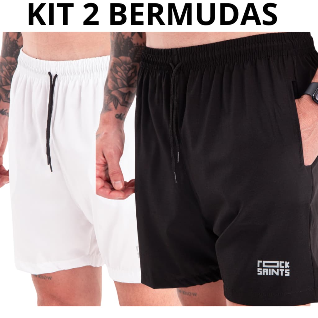 Kit 2 Bermuda Masculina Elastic Praia Moda Verao