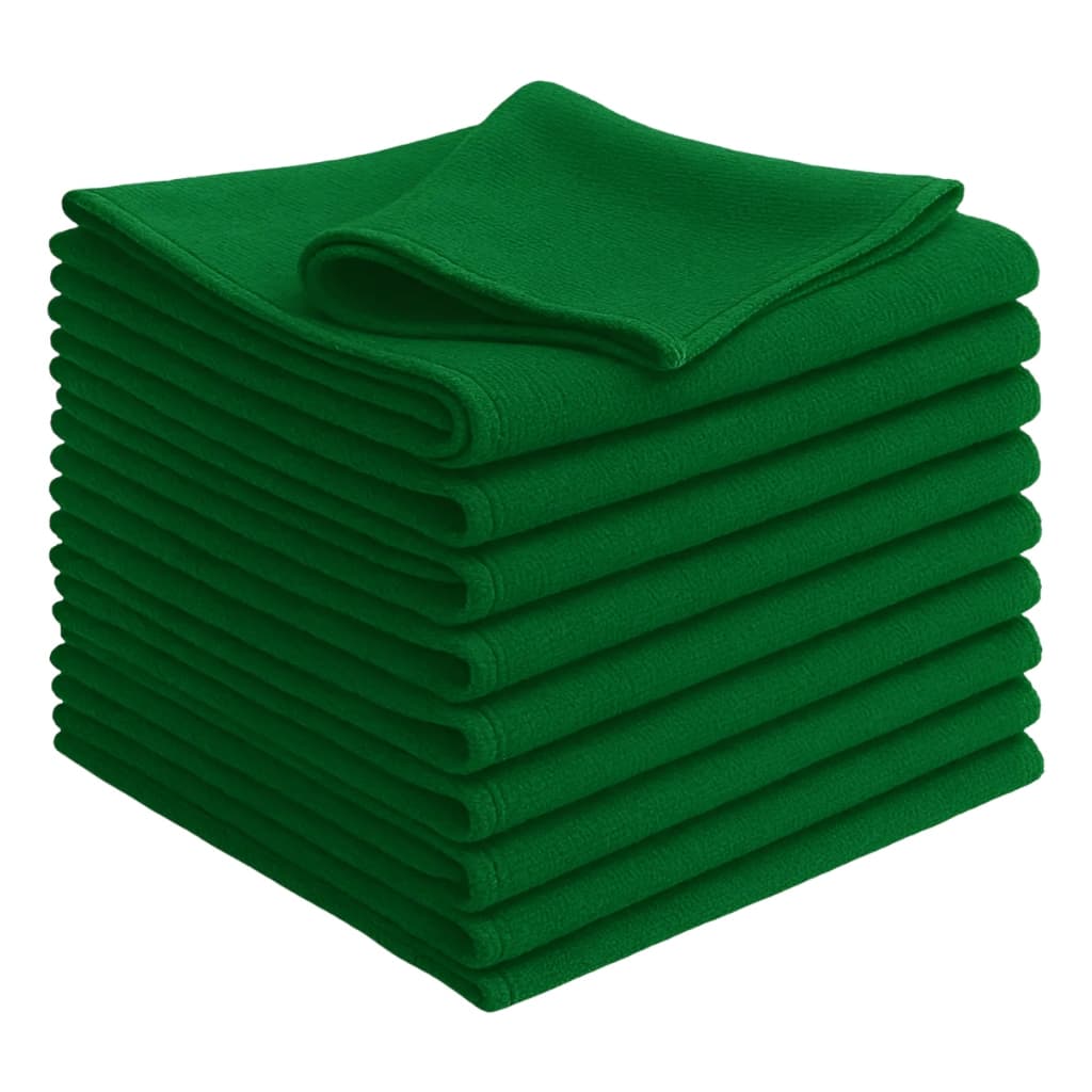 Kit Pano Prato Copa Lomaer Sacaria 95% Algodão Linha Cores 50cmx70cm Bainha Todos Lados Liso Verde