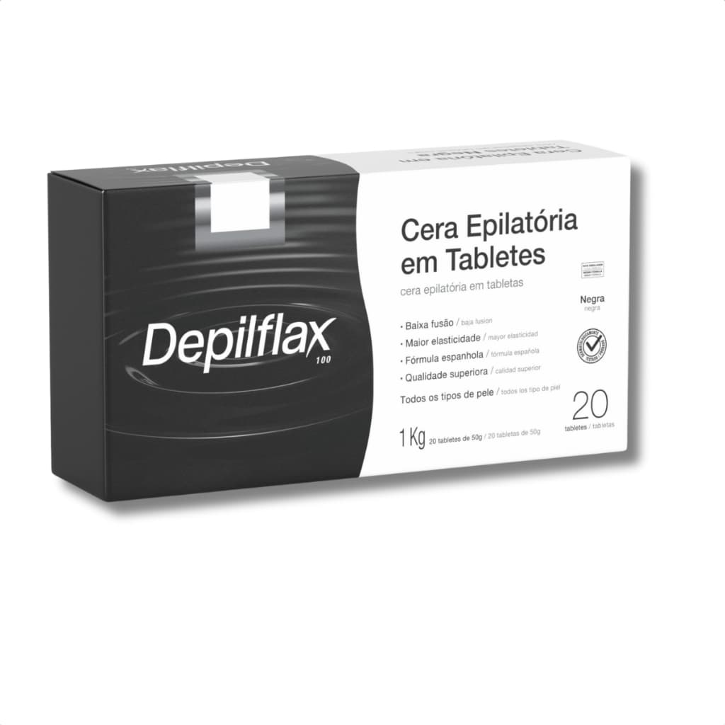 Cera Depilatória Quente Negra 1kg em Tabletes Para Depilação Corporal e Axilas Pernas