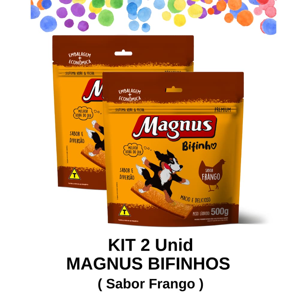 MAGNUS BIFINHO SABOR FRANGO 500g - KIT COM 2 PACOTES DE 500G ( 1 KG NO TOTAL )