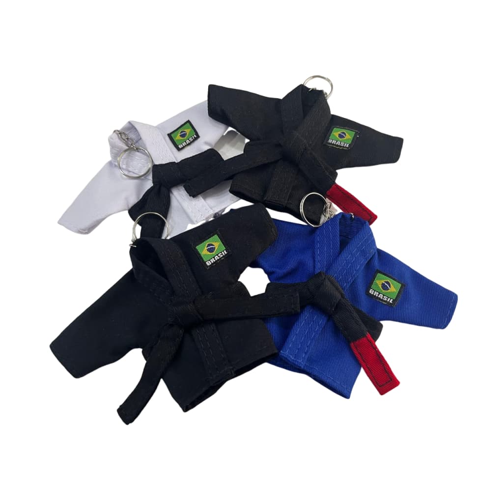 Mini Kimono Chaveiro com argola e corrente Kit c/3 unidades Judo/Karate/Taekwondo/Ninjutsu/KravMaga/Jiu Jitsu