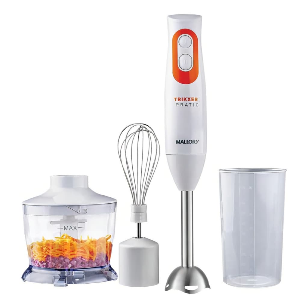 Mixer Processador Mallory Trikxer Pratic 3 Em 1 500w Branco
