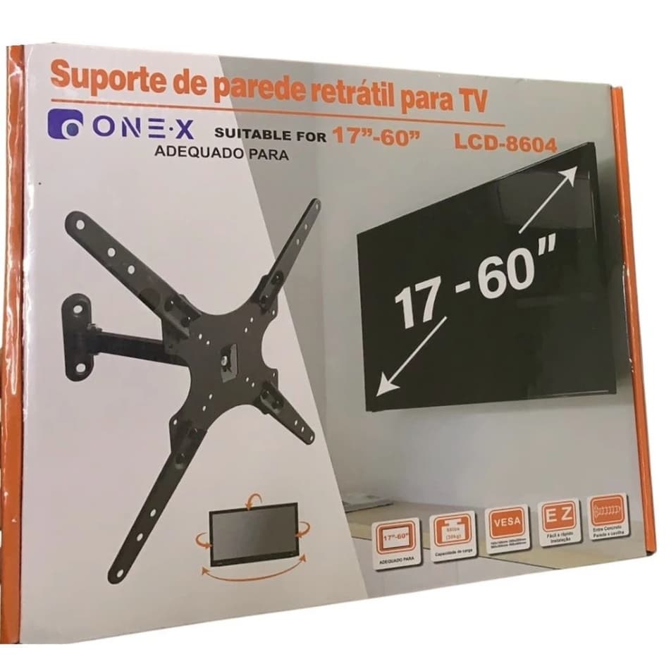 Suporte Tv Articulado De Parede Para Monitor De 17'' a 60'' até 30kg Tv Monitor Lcd Led Plasma