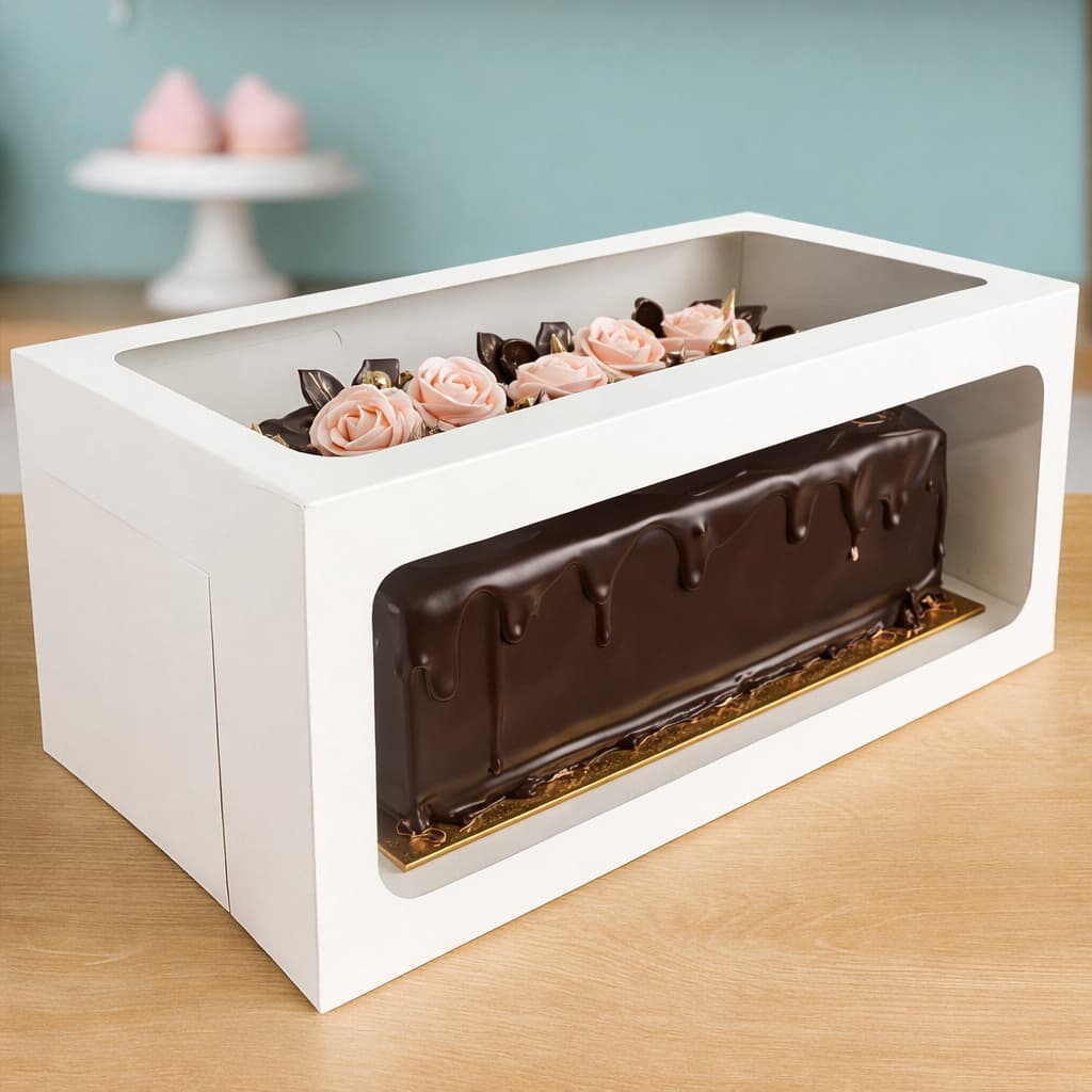 Caixa Para Bolo Retangular Long Cake 40x20x17