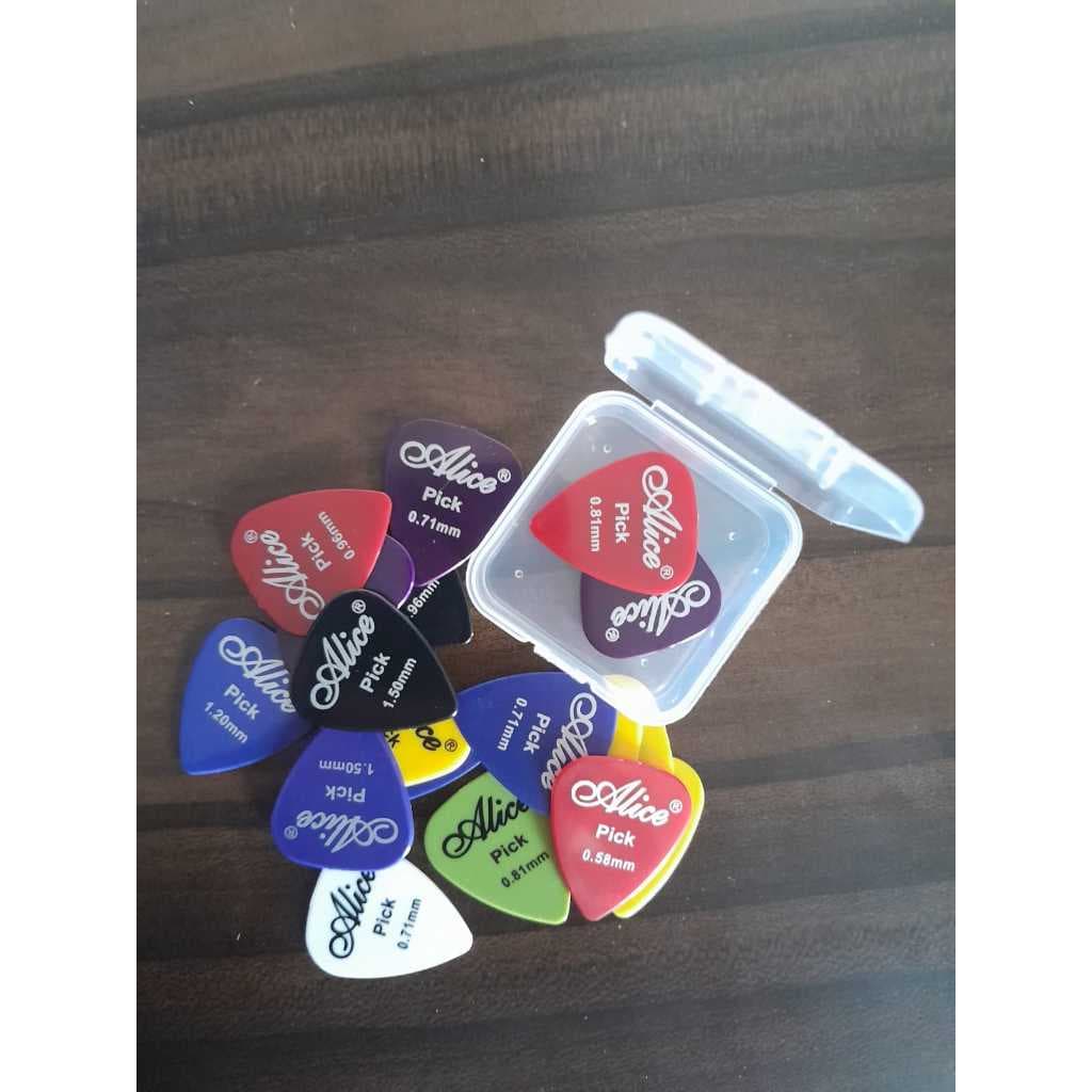 Kit 18 Palhetas + Caixinha para Guitarra, Palhetas ABS Premium, Duráveis, Cores Sortidas, para Guitarra Acústica