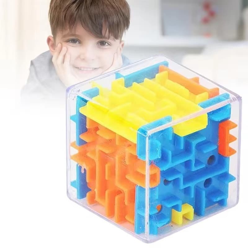 Cubo Labirinto 3D Mágico Anti-Stress | Brinquedo Educativo De Habilidade E Raciocínio Lógico