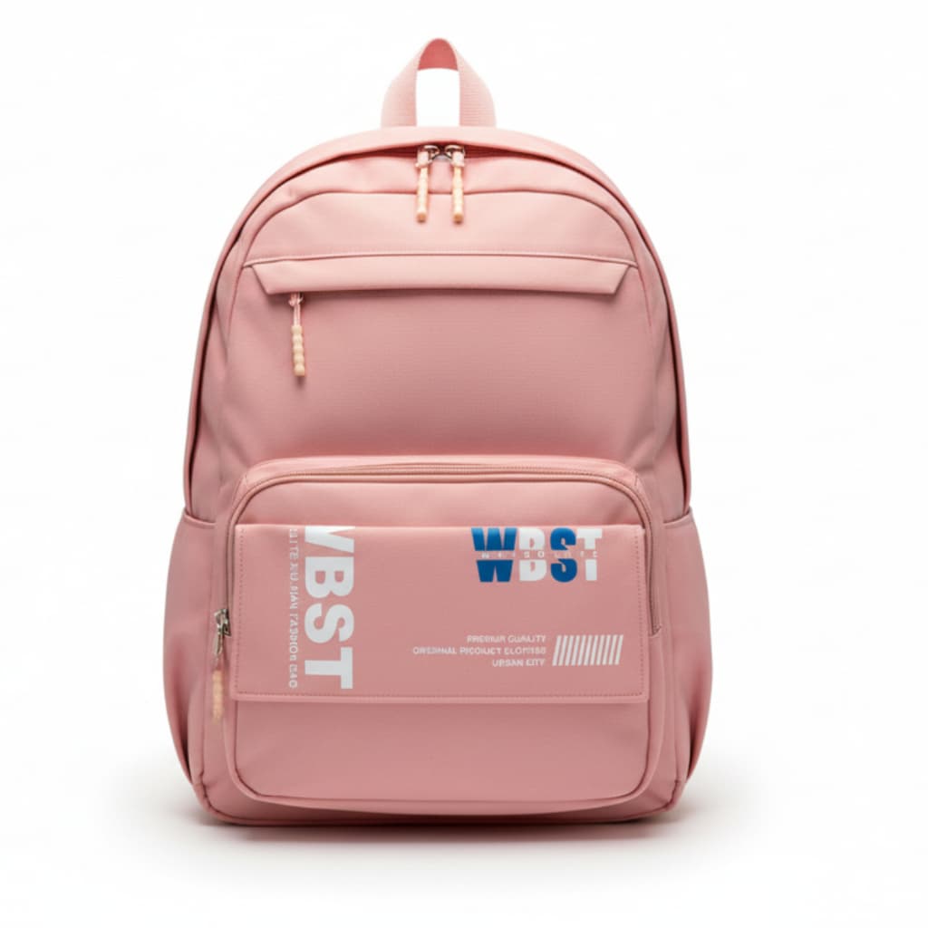 Mochila Escolar com Brinde cor Cinza, rosa, verde Unissex Reforçada Grande Capacidade, Vários Compartimentos, Resistente