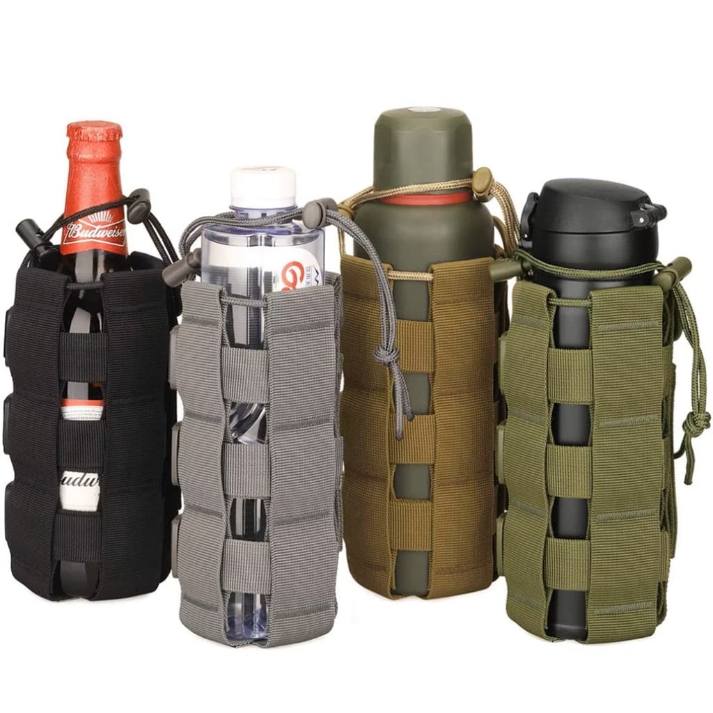 Alça Bolsa Porta Cantil Modular Molle Tática Mochila Airsoft Porta Garrafa D'agua