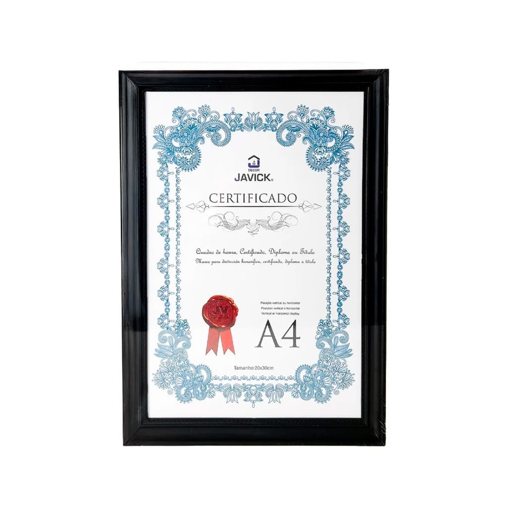 Kit Com 5 Molduras Quadros De Honra Porta Certificado Diploma Título A4 20x30 Decoração Escritório