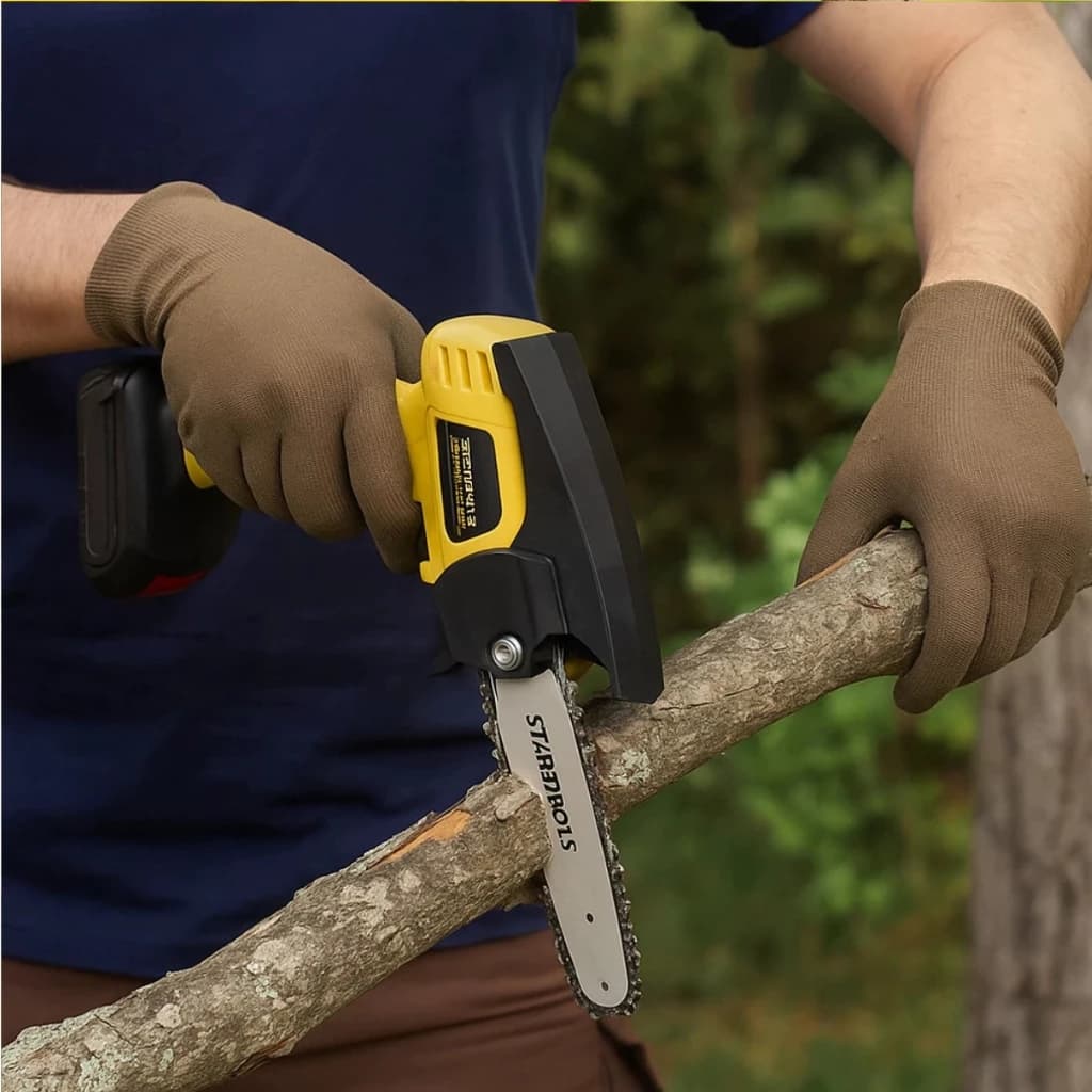 Mini Motosserra Elétrica Poda Jardim Cortador Madeira Lenha Maquina Ferramenta Equipamento