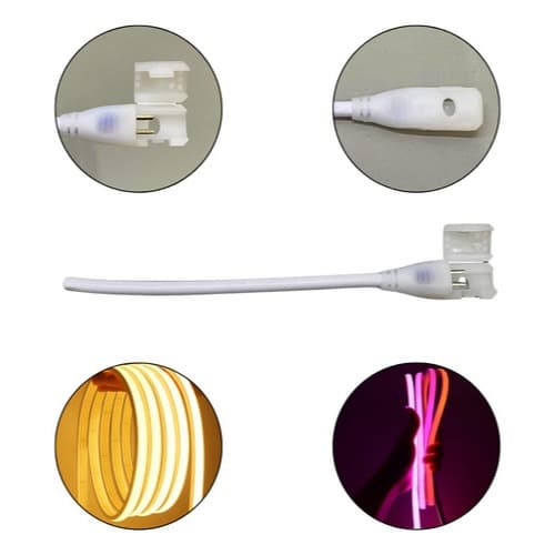 Rabicho P/ Mangueira Fita Led NEON COB Chata Vias