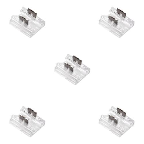 5x Conectores de Fio 8mm 2 Vias IP20 LEDGO para Fita LED COB