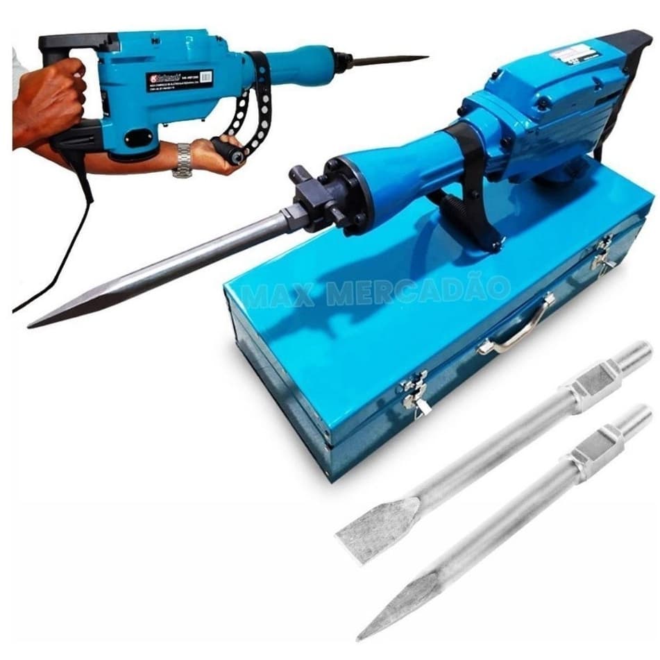 Martelete Profissional 15kg 1800W 220V Demolidor Alta Potência NK-HM1306PRO
