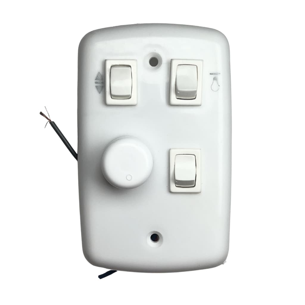 Chave Interruptor - Ventilador de Teto - Bivolt Rotativo 2 Teclas