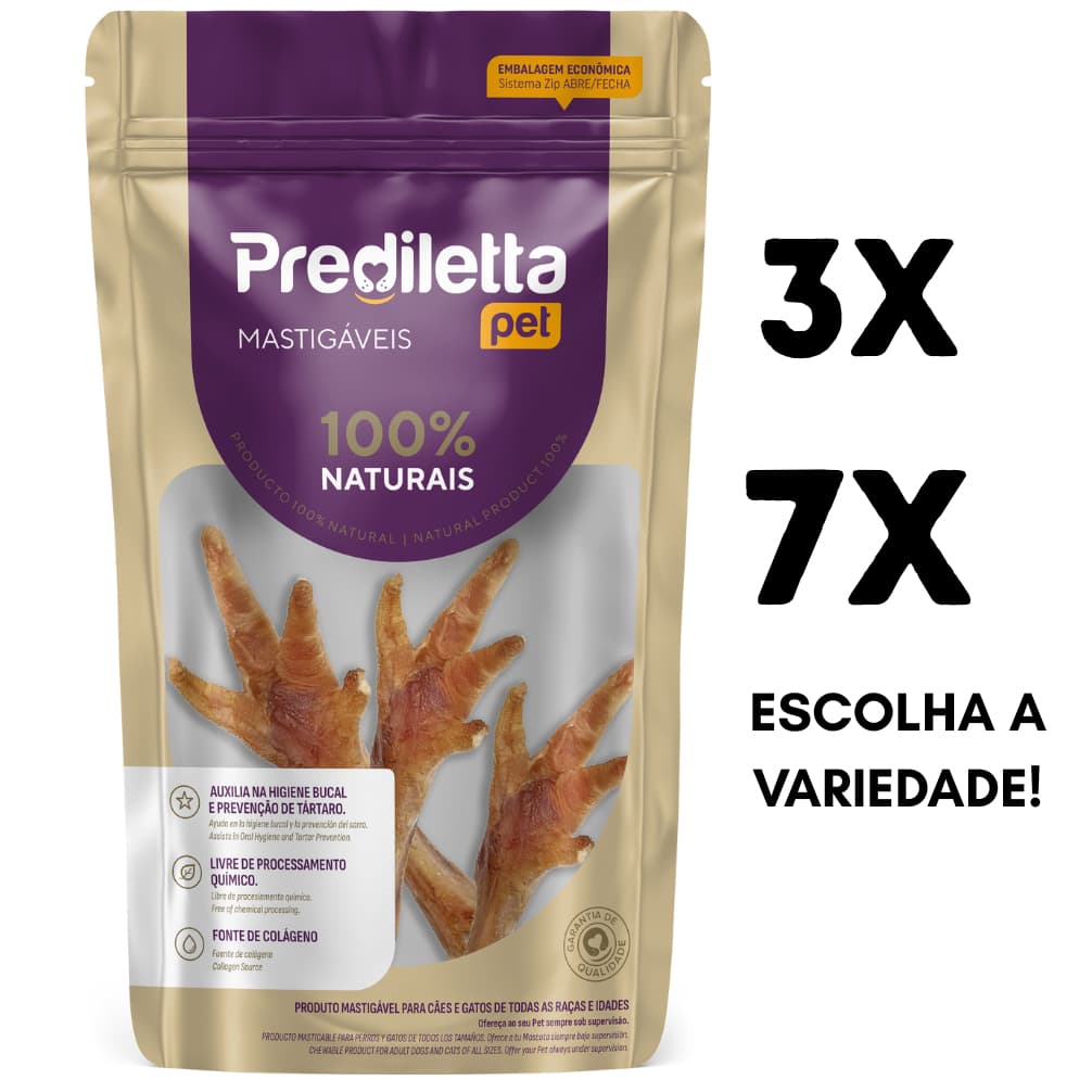 Prediletta Pé de Frango para cães - Petisco Natural Calmante