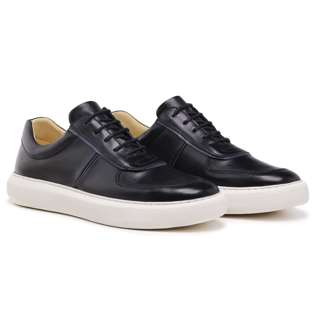 Sapato Casual Masculino Oxford em Couro Sneaker Confortavel e Imponente