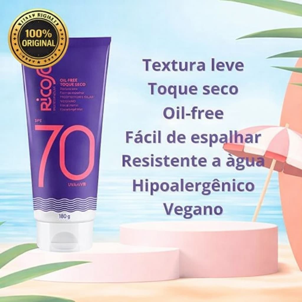 Protetor Solar Corporal Ricosol FPS 70 Vegano 180G