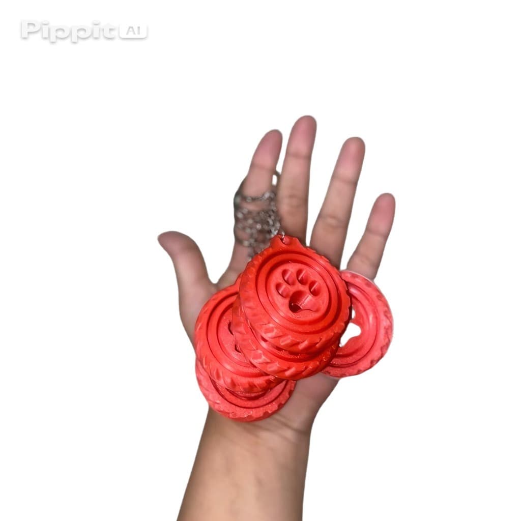 Chaveiro Spinner Patinha – Impressão 3D | Ideal para Pets Lovers