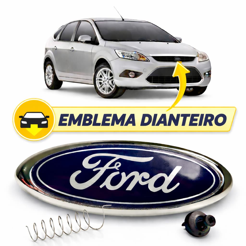 Emblema Ford Grade Dianteira Focus 2009 2010 2011 2012 2013 completo