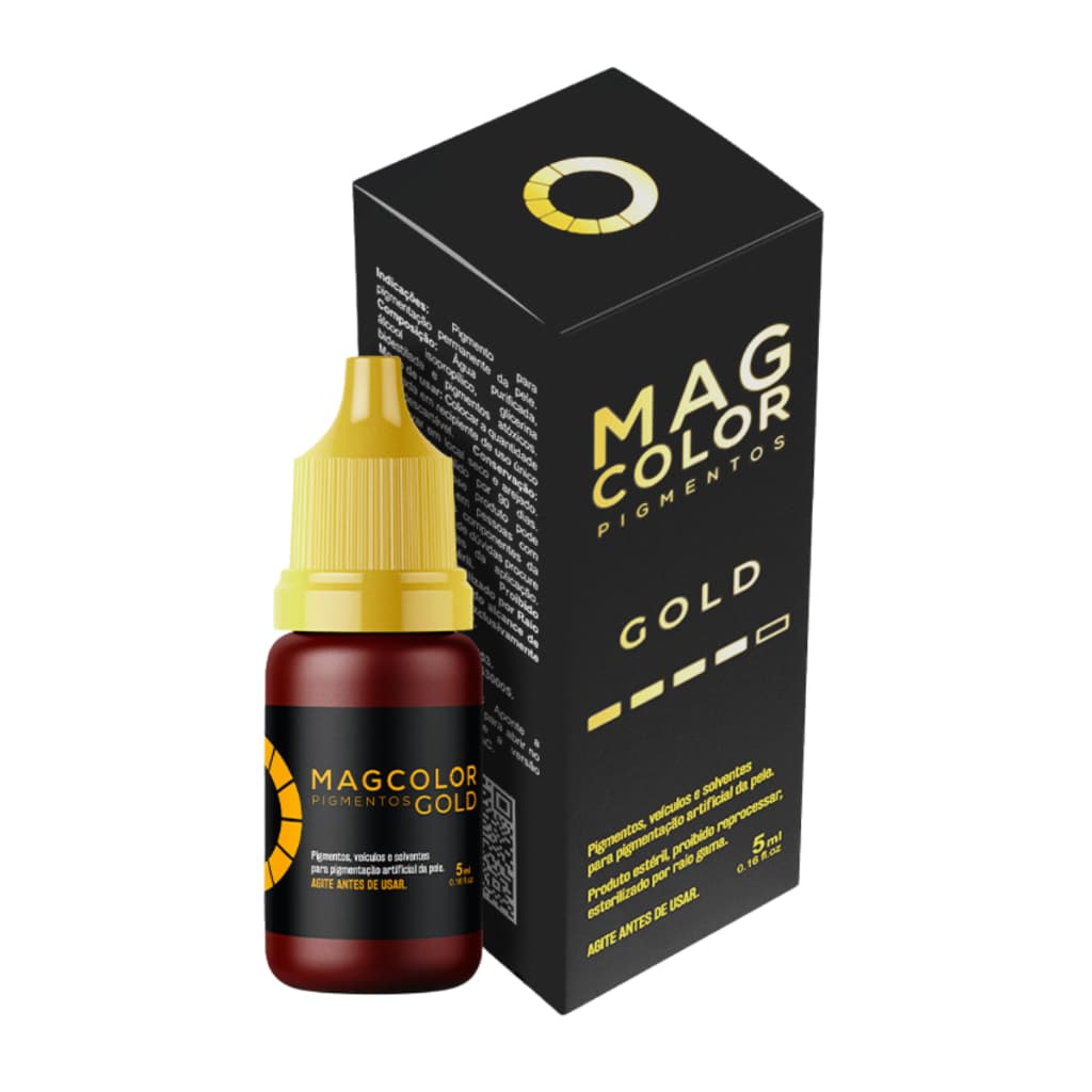 Pigmentos Mag Color Gold 5ml micropigmentação Escolha sua cor