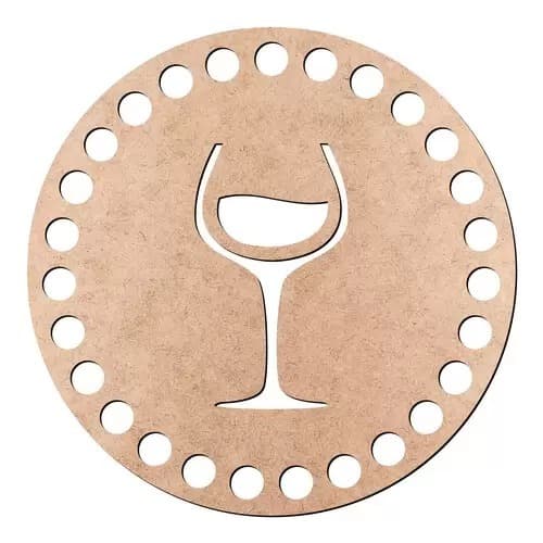 Kit 50 Bases Redonda 10 cm MDF para Cesto Crochê Fio de Malha