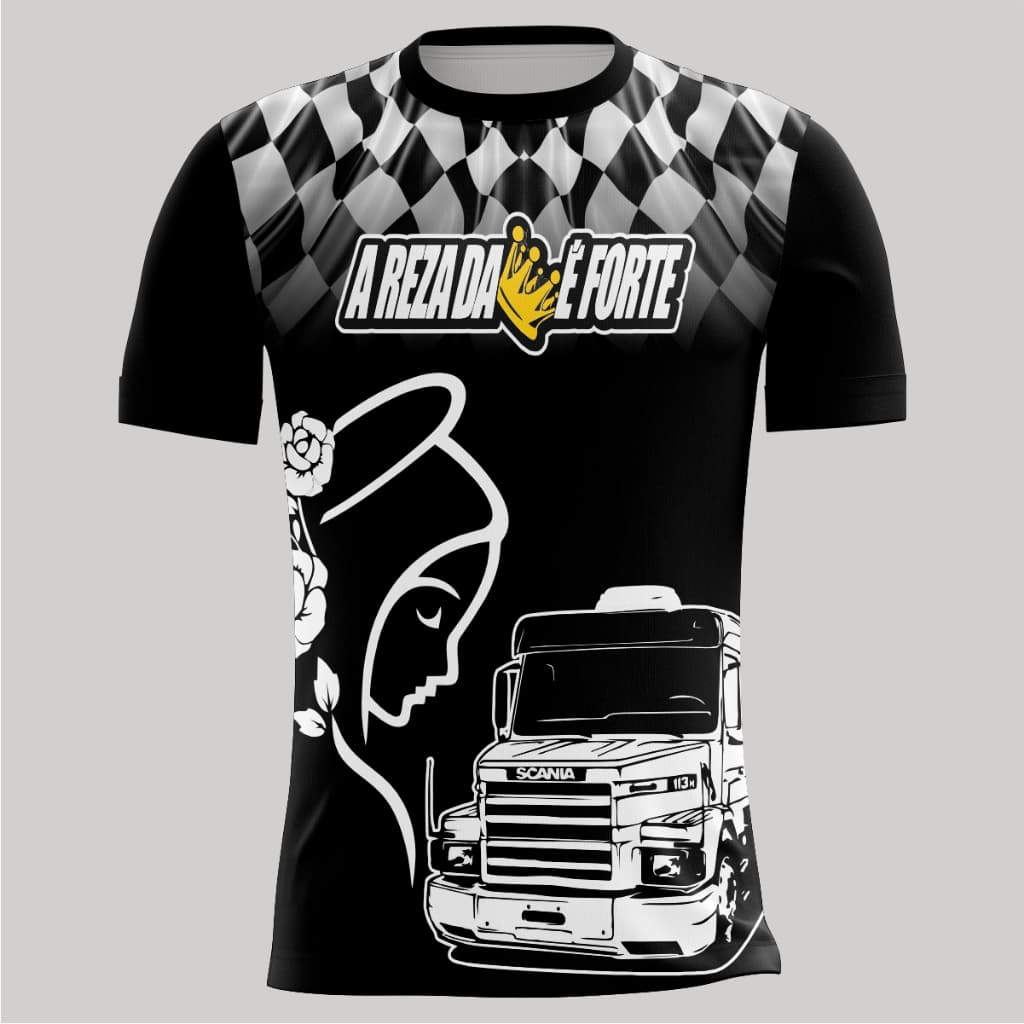 camisa caminhão camiseta caminhoneiro nossa senhora a reza da coroa